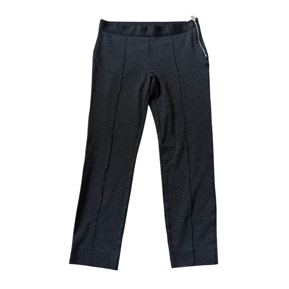 Everlane Women's Black Crease-Leg Knit Dress Pants Sz 4 Casual side zipper sleek
